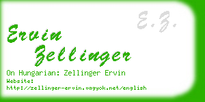 ervin zellinger business card